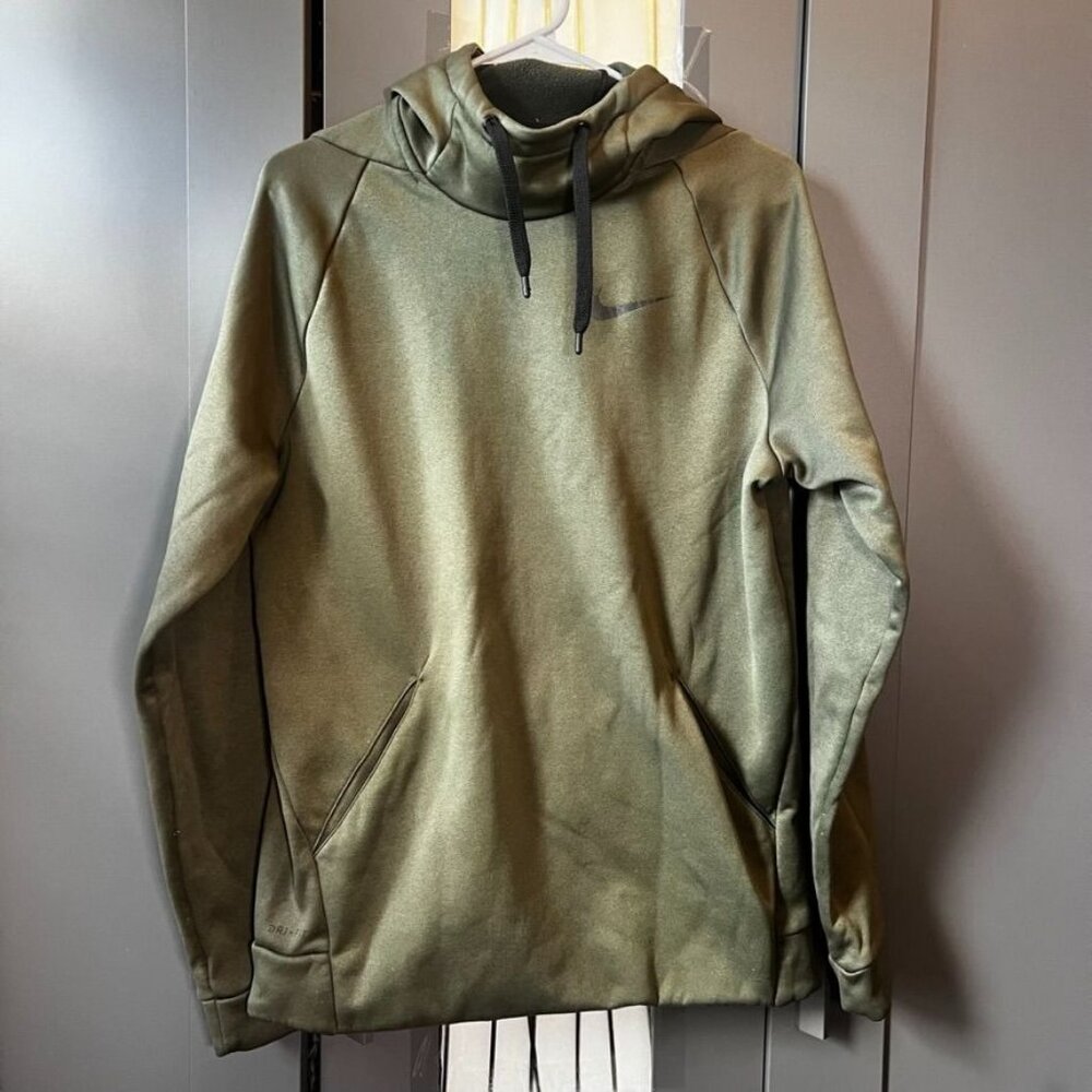 Nike Olive Green Mens Therma Training  Pullover Size M